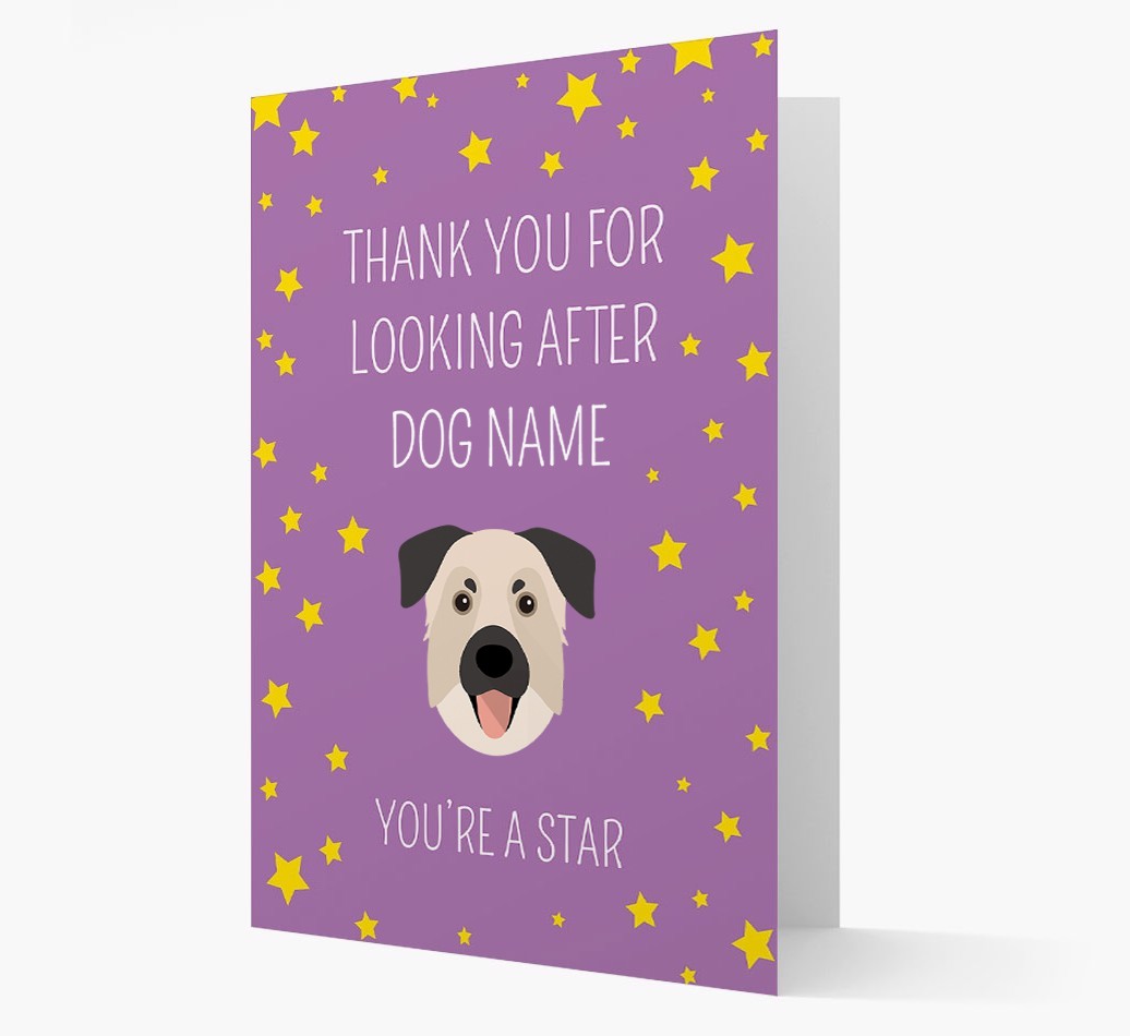 Personalised 'You're A Star' Thank You Card