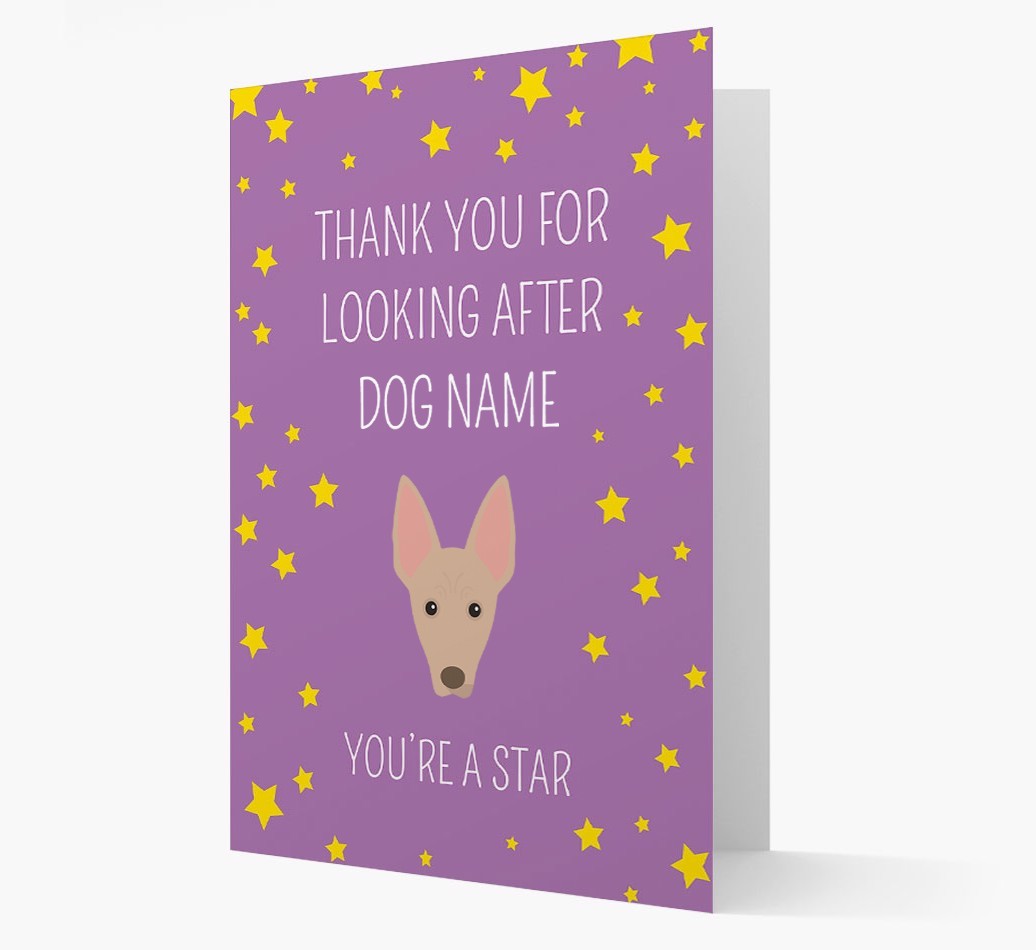 Personalised 'You're A Star' Thank You Card