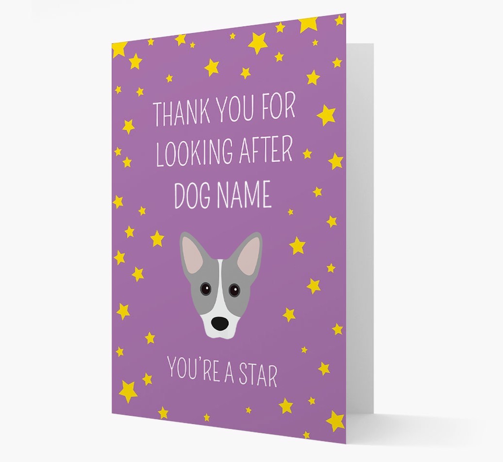 Personalised 'You're A Star' Thank You Card