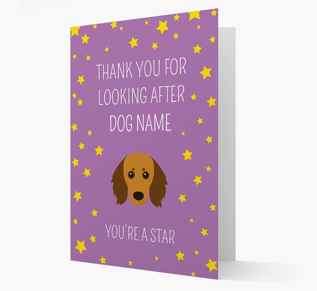 Personalised 'You're A Star' Thank You Card