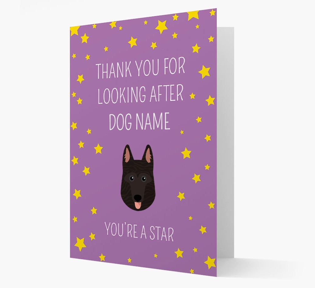 Personalised 'You're A Star' Thank You Card