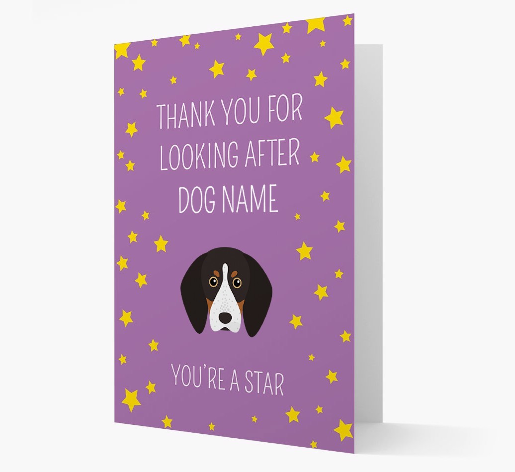 Personalised 'You're A Star' Thank You Card