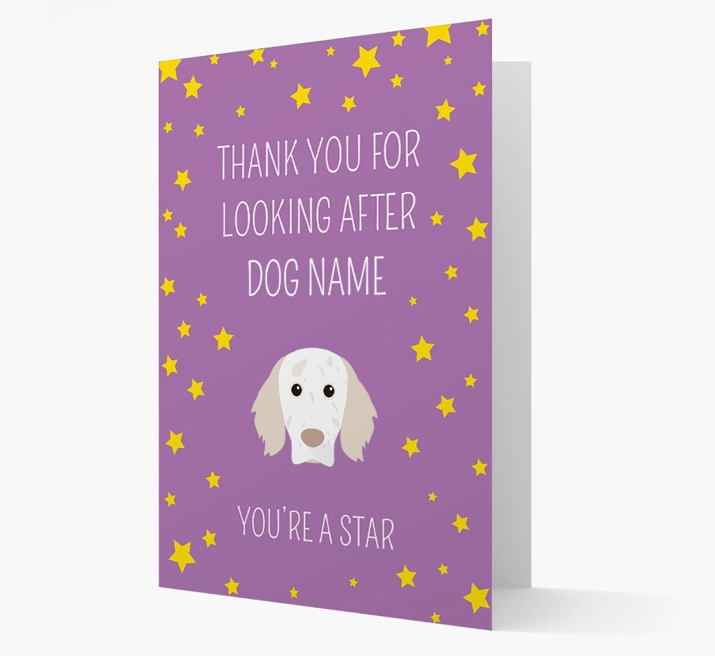 Personalised 'You're A Star' Thank You Card