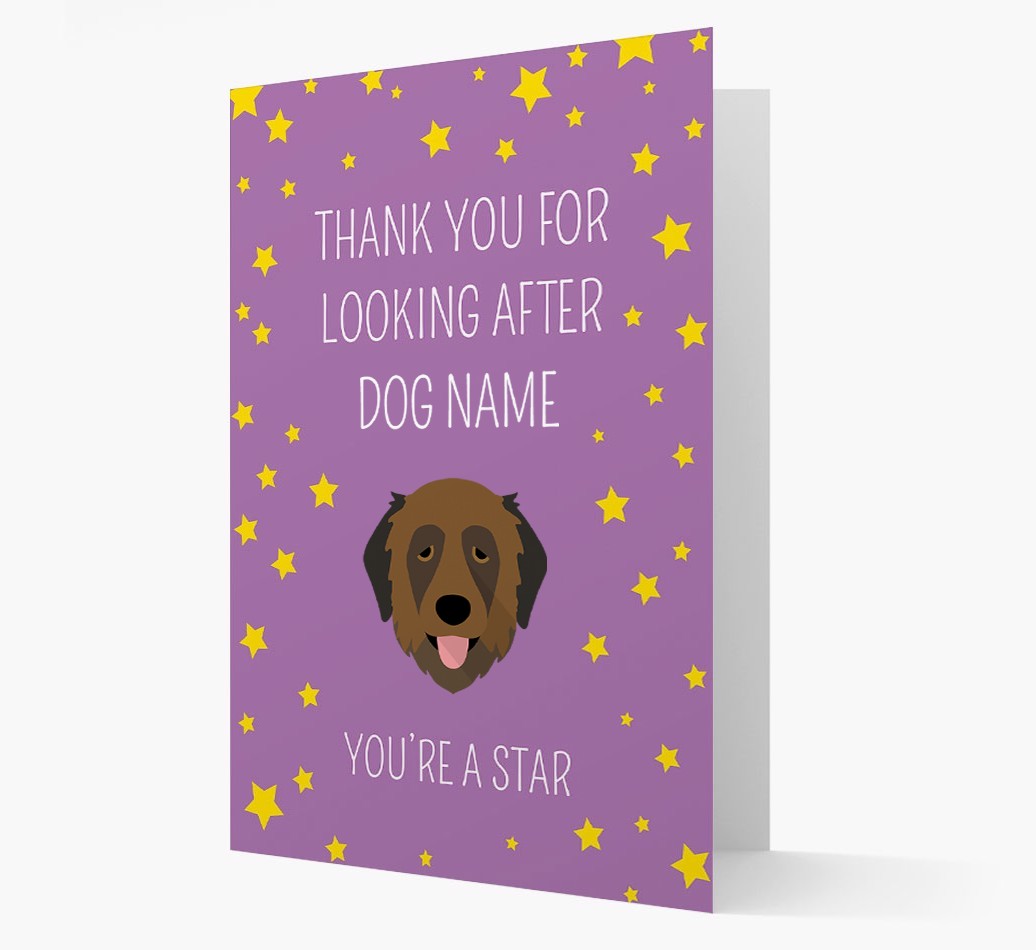 Personalised 'You're A Star' Thank You Card
