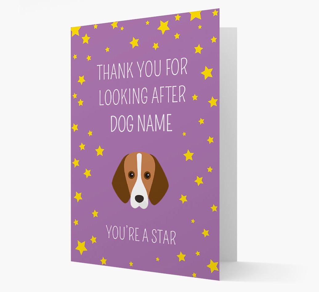 Personalised 'You're A Star' Thank You Card