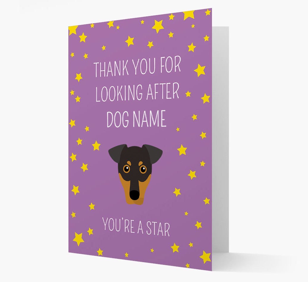 Personalised 'You're A Star' Thank You Card