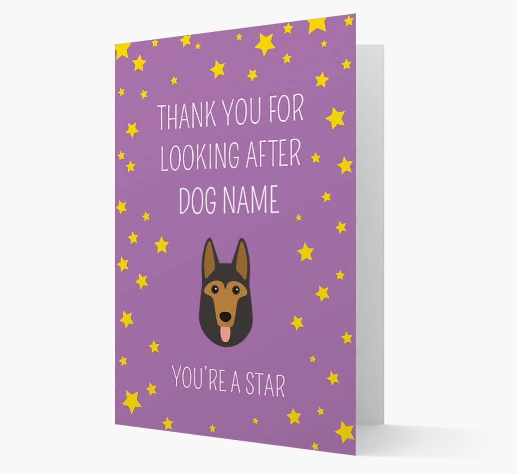 Personalised 'You're A Star' Thank You Card