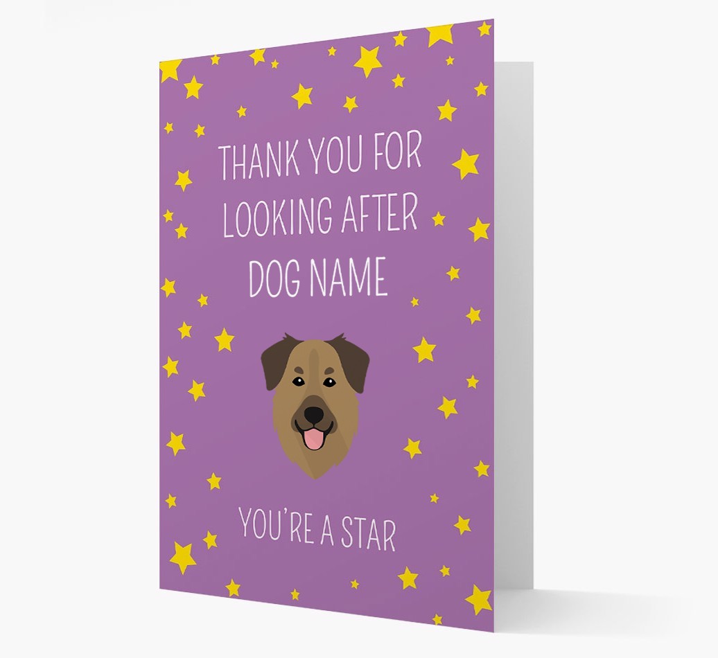 Personalised 'You're A Star' Thank You Card