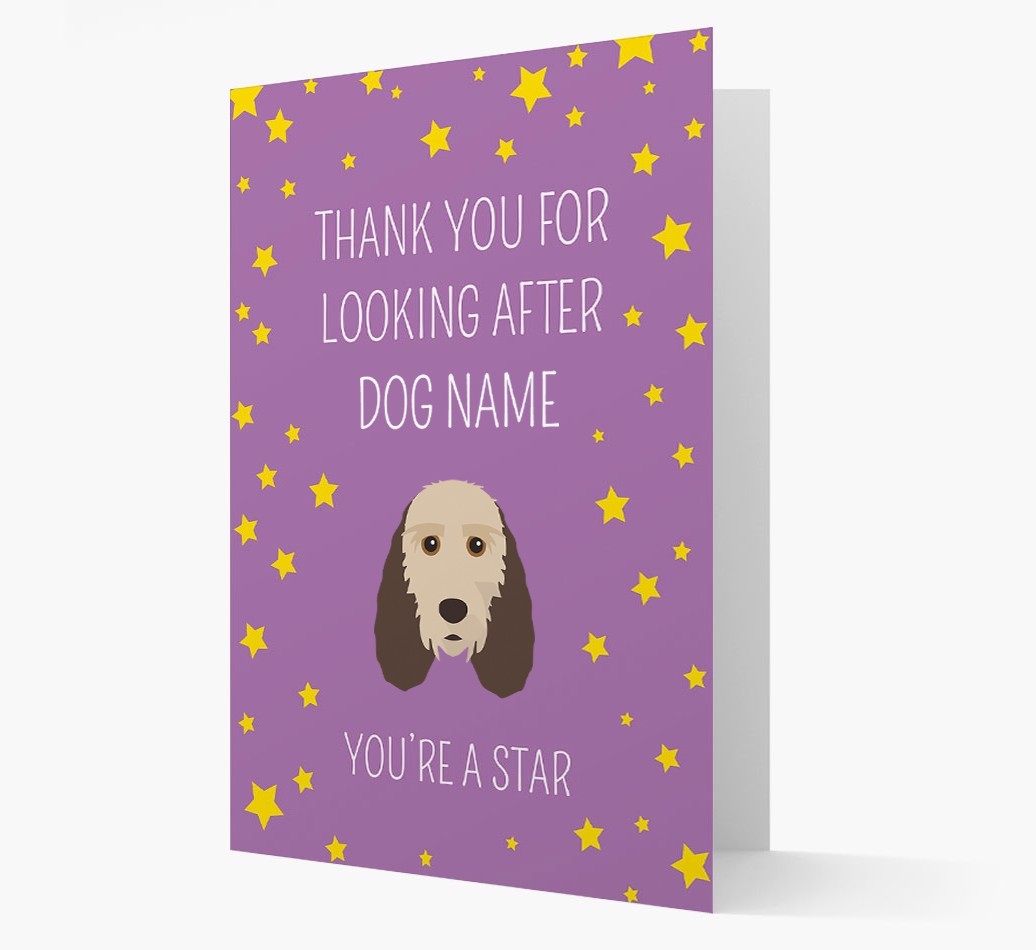 Personalised 'You're A Star' Thank You Card