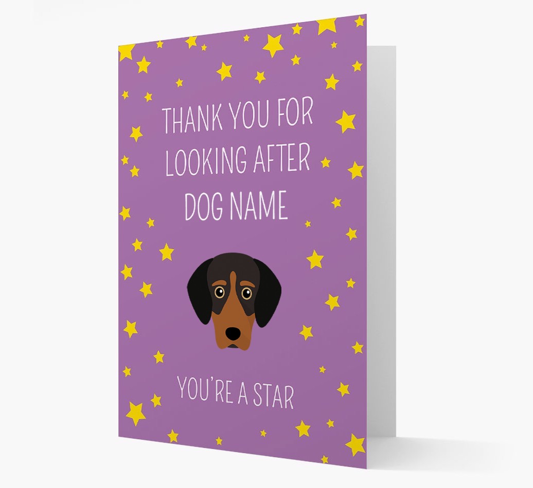 Personalised 'You're A Star' Thank You Card
