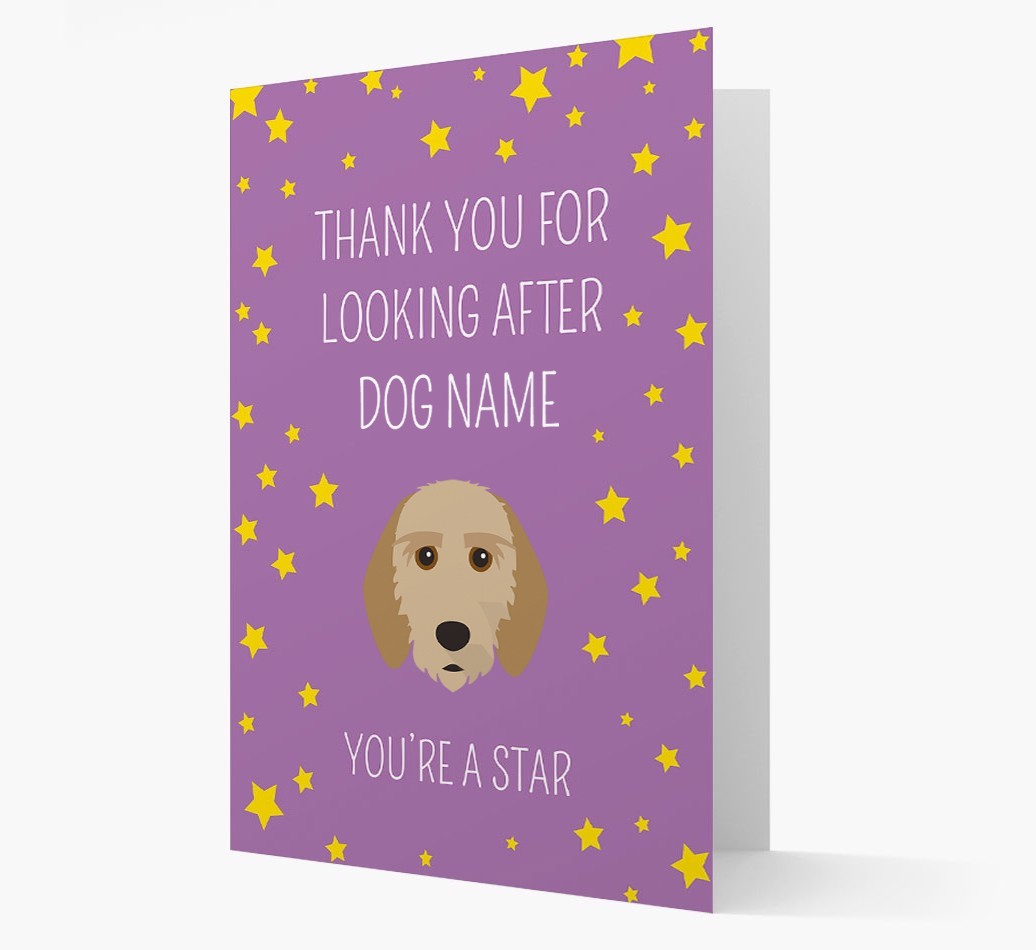 Personalised 'You're A Star' Thank You Card