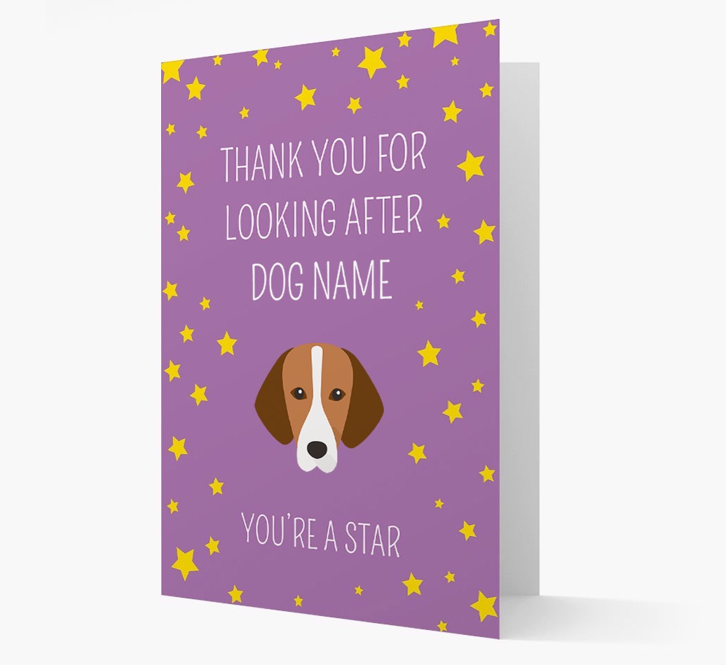 Personalised 'You're A Star' Thank You Card