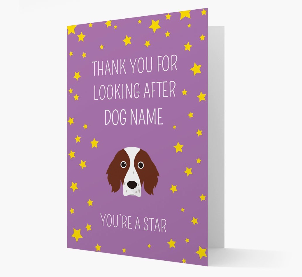 Personalised 'You're A Star' Thank You Card