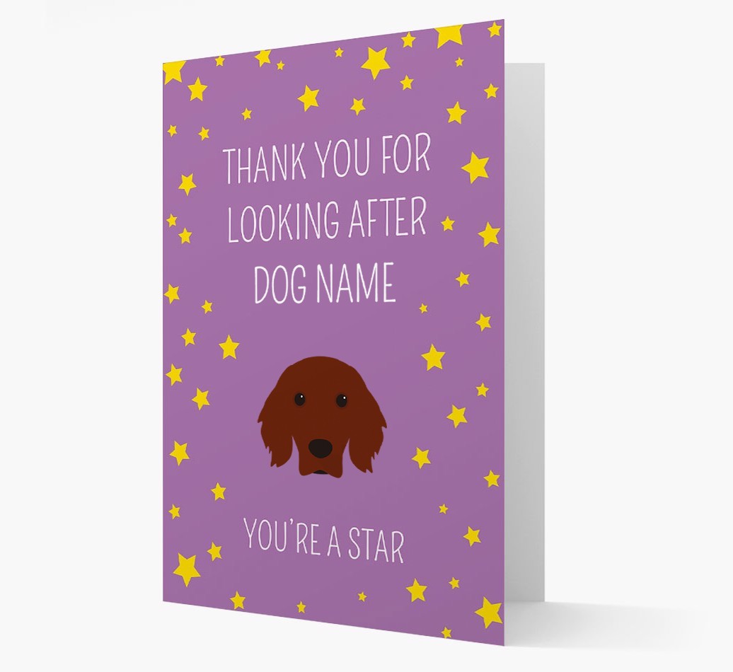 Personalised 'You're A Star' Thank You Card