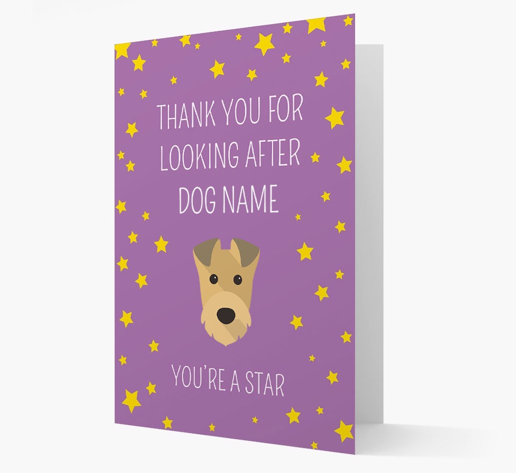 Personalised 'You're A Star' Thank You Card