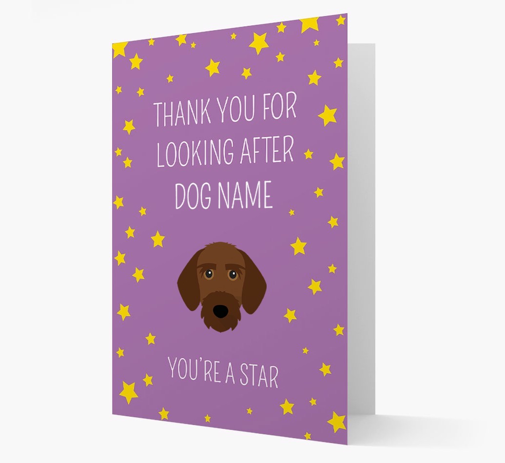 Personalised 'You're A Star' Thank You Card