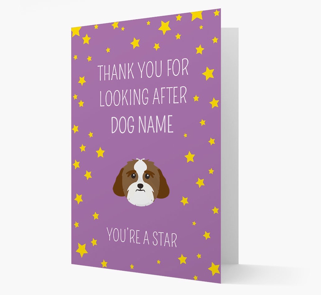 Personalised 'You're A Star' Thank You Card