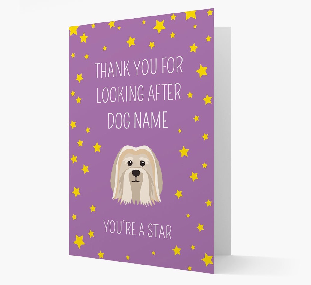 Personalised 'You're A Star' Thank You Card
