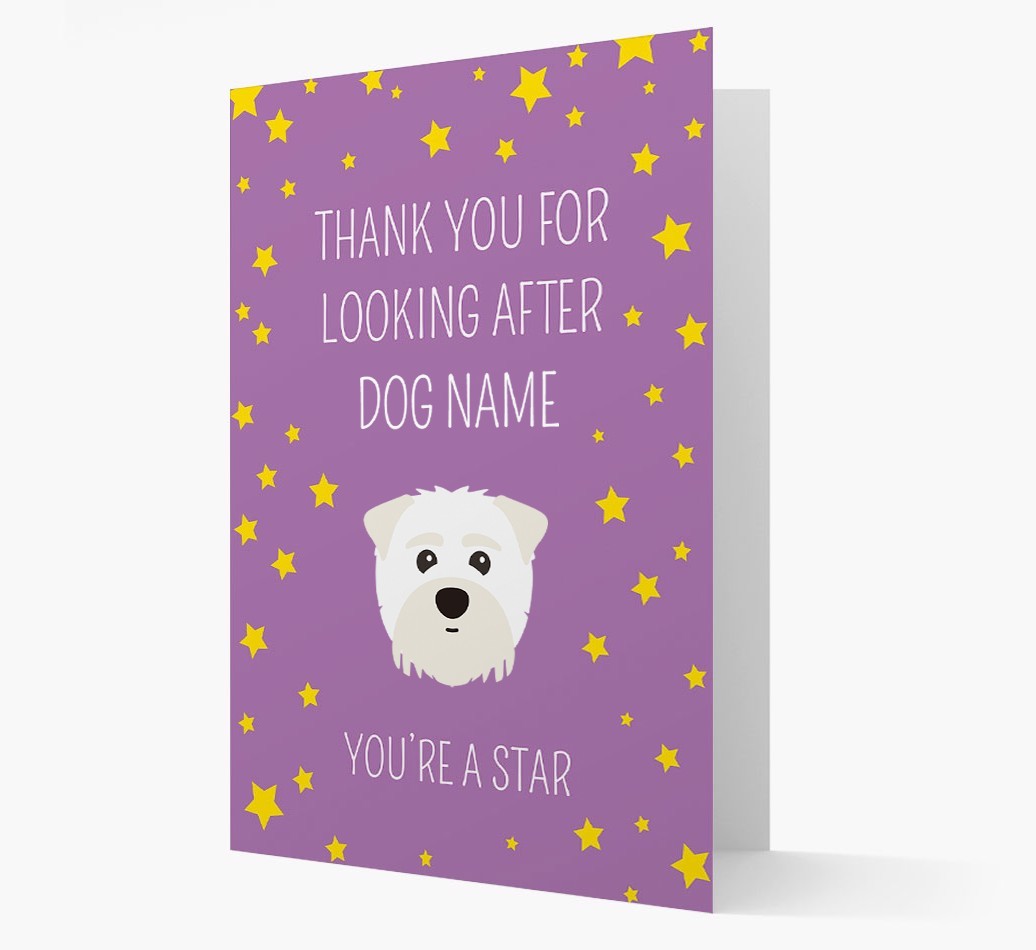 Personalised 'You're A Star' Thank You Card