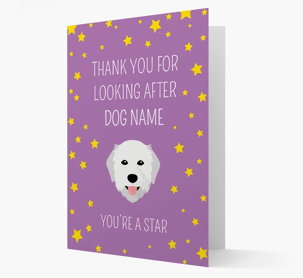 Personalised 'You're A Star' Thank You Card
