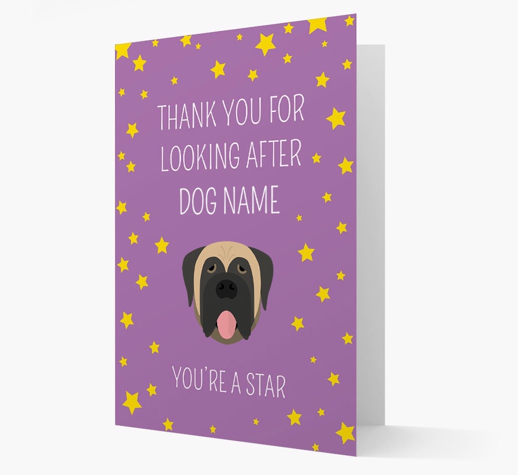 Personalised 'You're A Star' Thank You Card