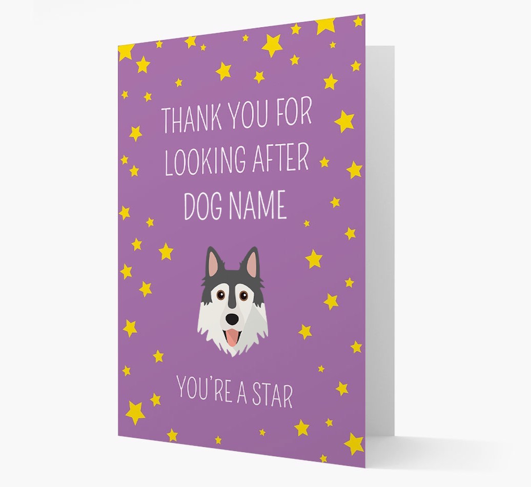 Personalised 'You're A Star' Thank You Card