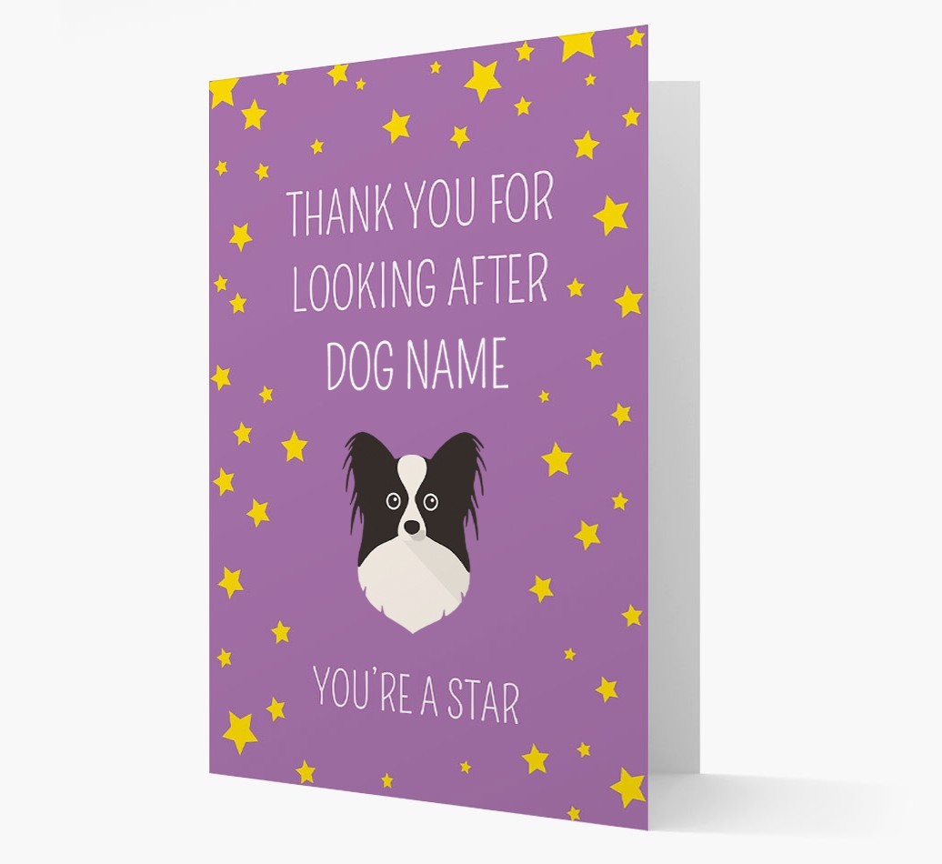 Personalised 'You're A Star' Thank You Card