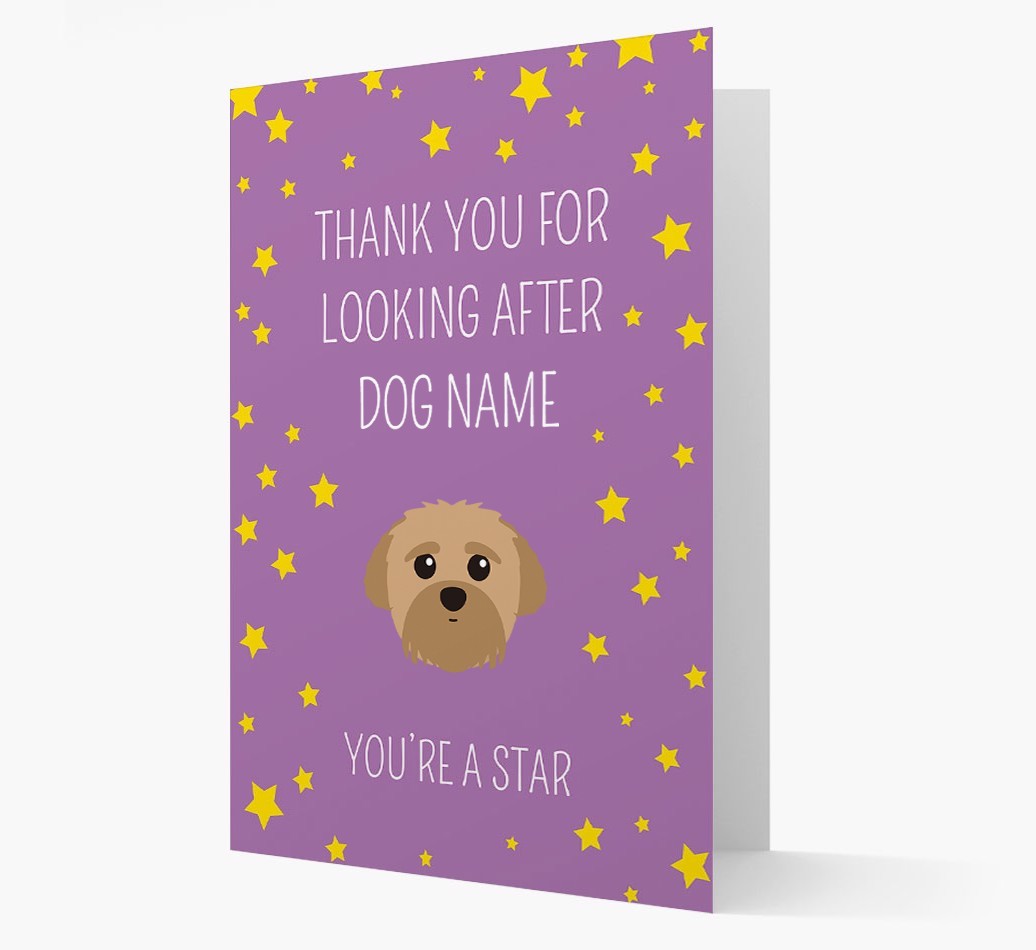 Personalised 'You're A Star' Thank You Card