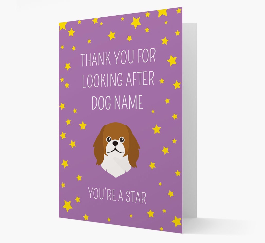 Personalised 'You're A Star' Thank You Card