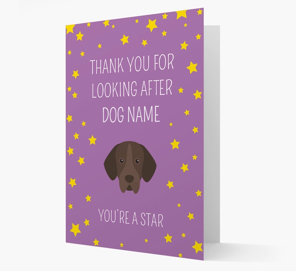 Personalised 'You're A Star' Thank You Card
