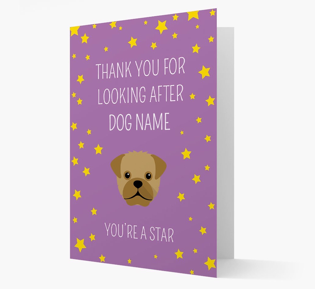 Personalised 'You're A Star' Thank You Card