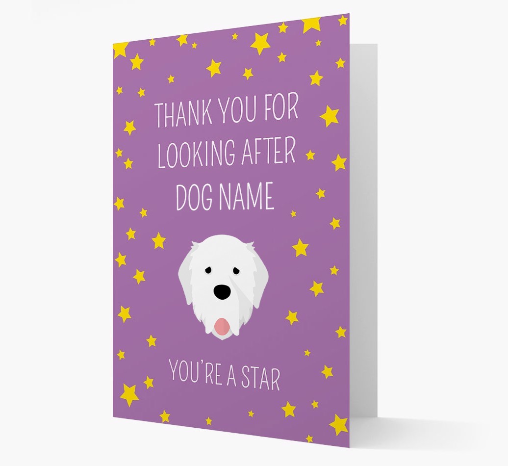 Personalised 'You're A Star' Thank You Card