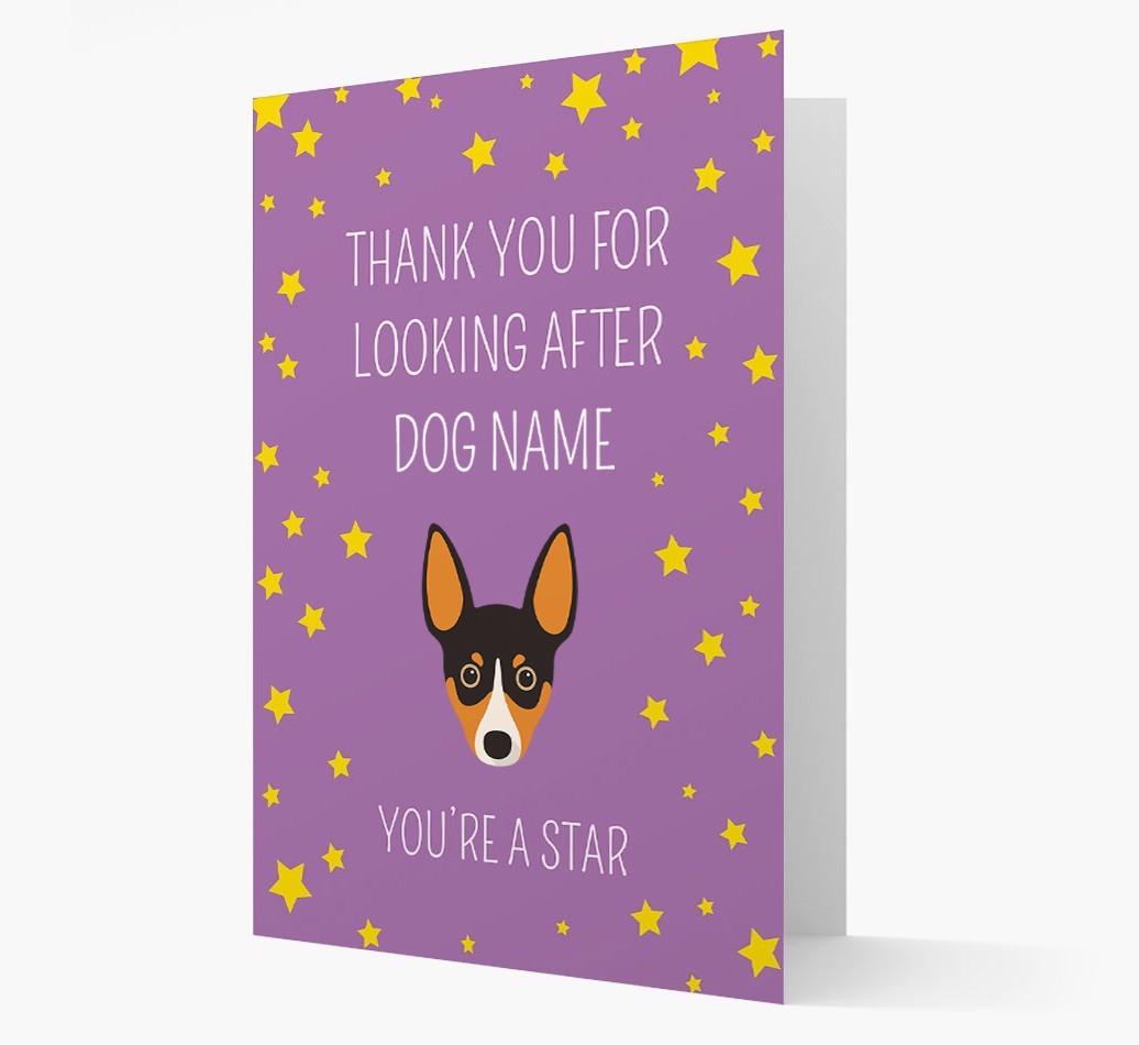 Personalised 'You're A Star' Thank You Card