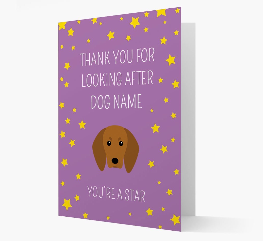 Personalised 'You're A Star' Thank You Card