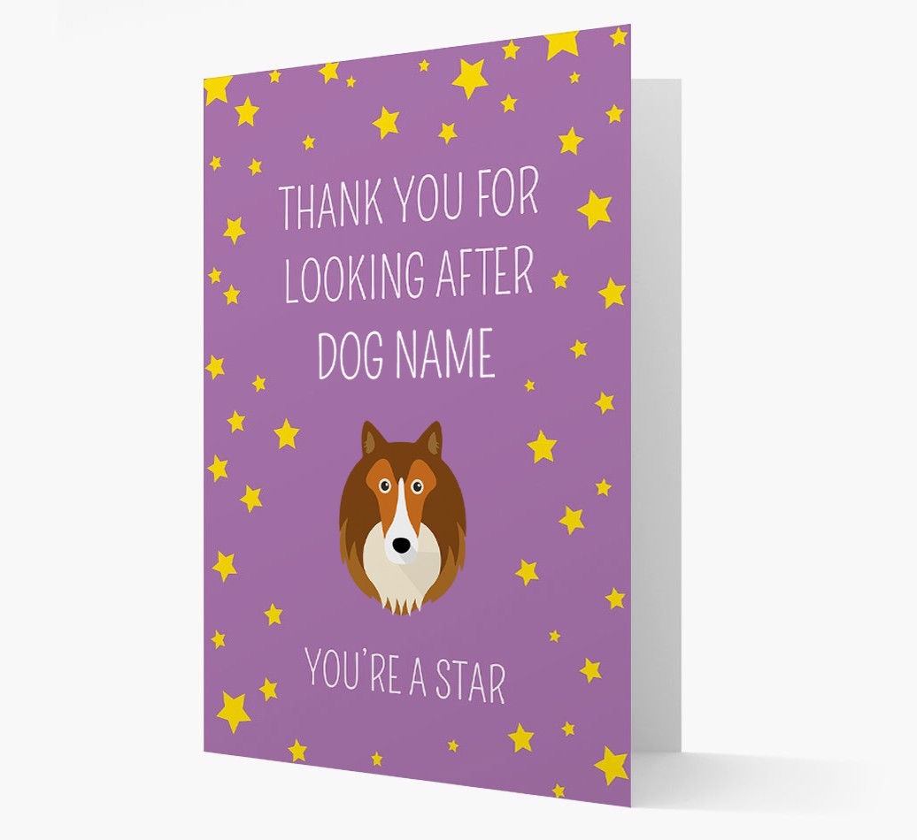 Personalised 'You're A Star' Thank You Card
