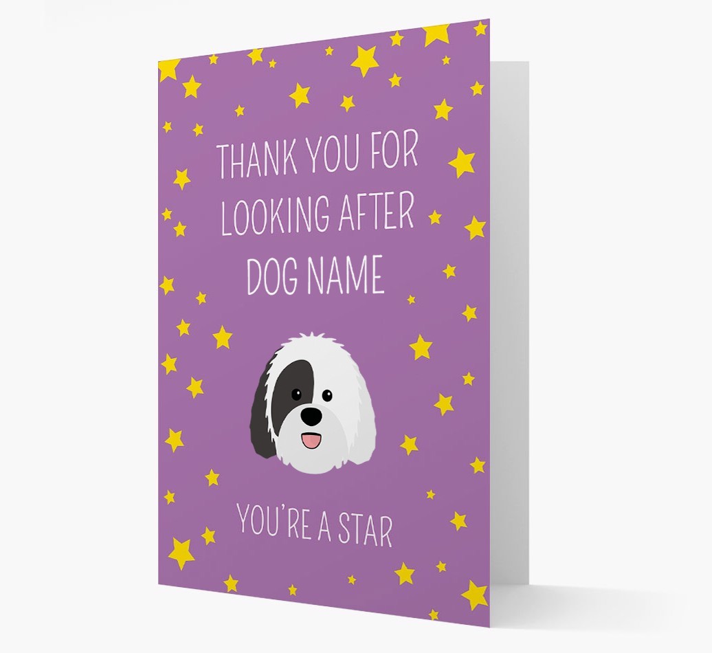 Personalised 'You're A Star' Thank You Card