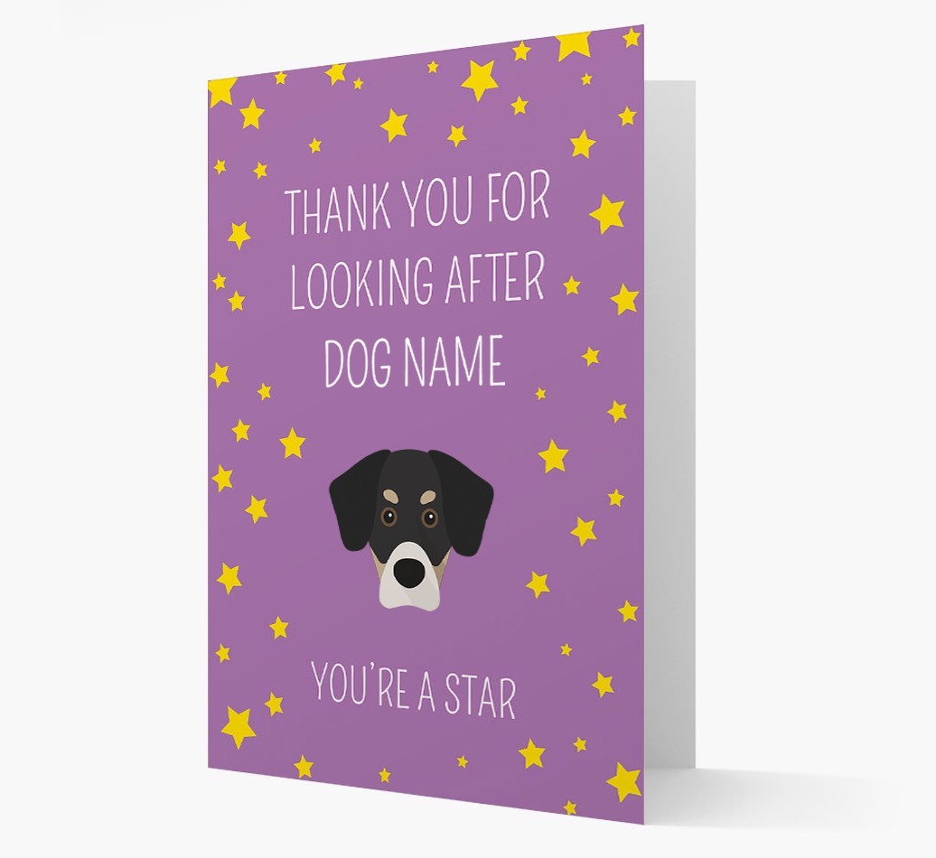 Personalised 'You're A Star' Thank You Card