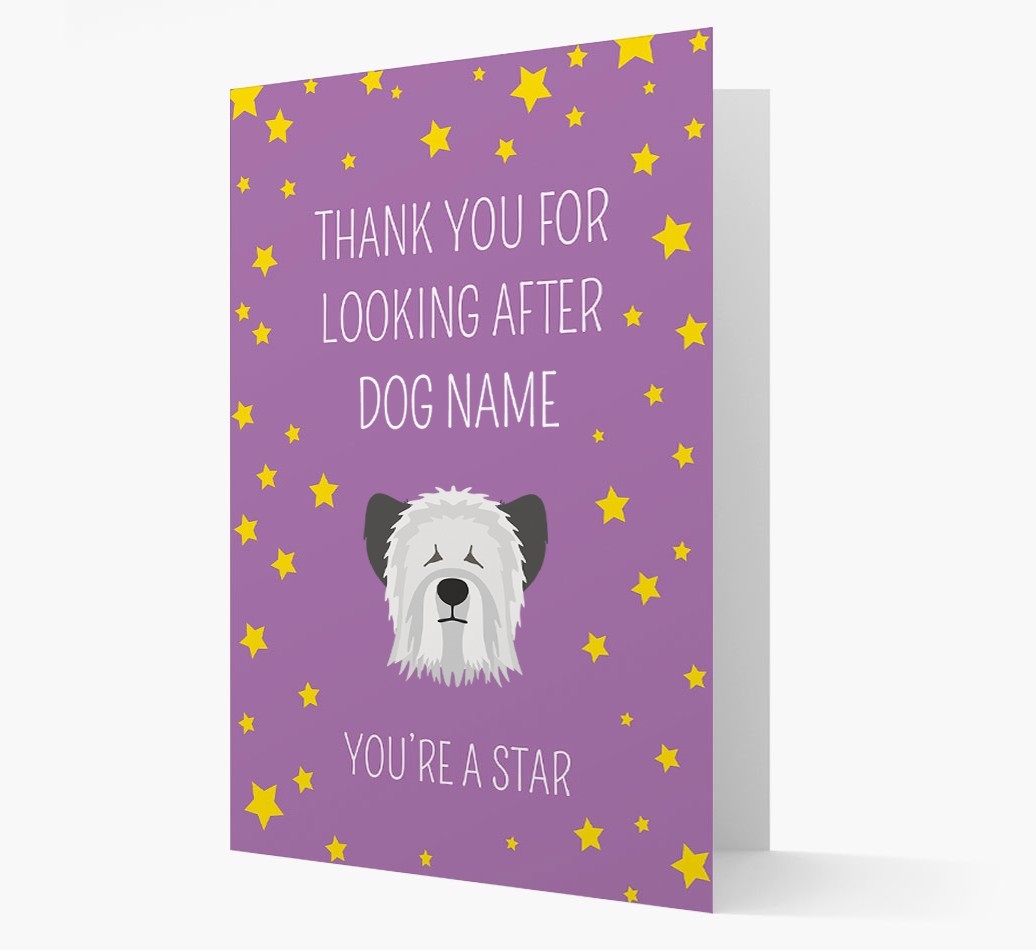 Personalised 'You're A Star' Thank You Card
