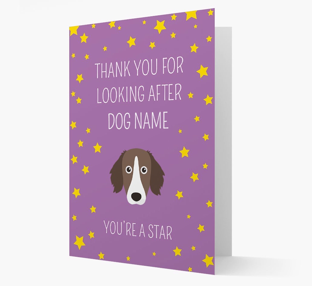 Personalised 'You're A Star' Thank You Card