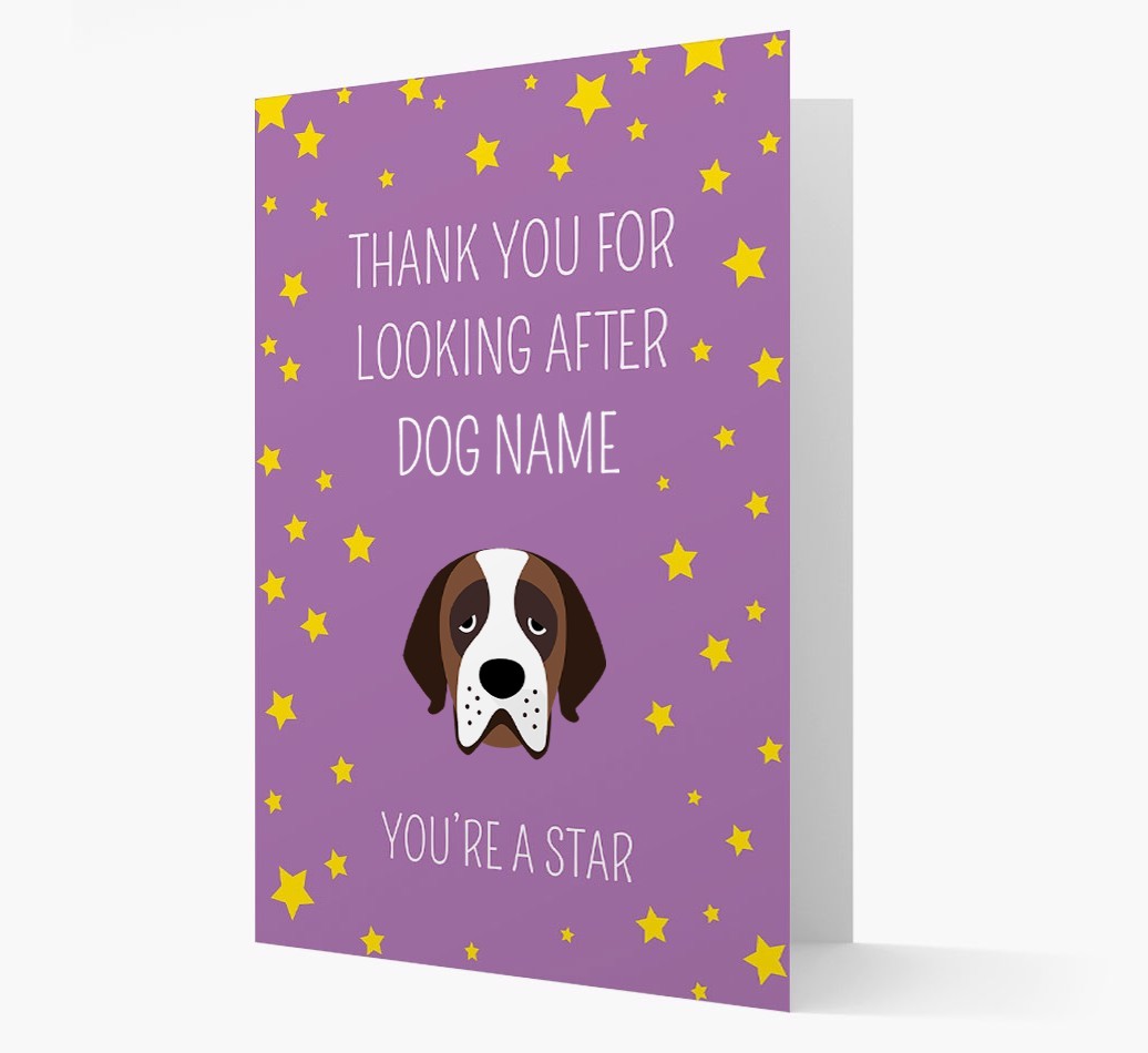 Personalised 'You're A Star' Thank You Card