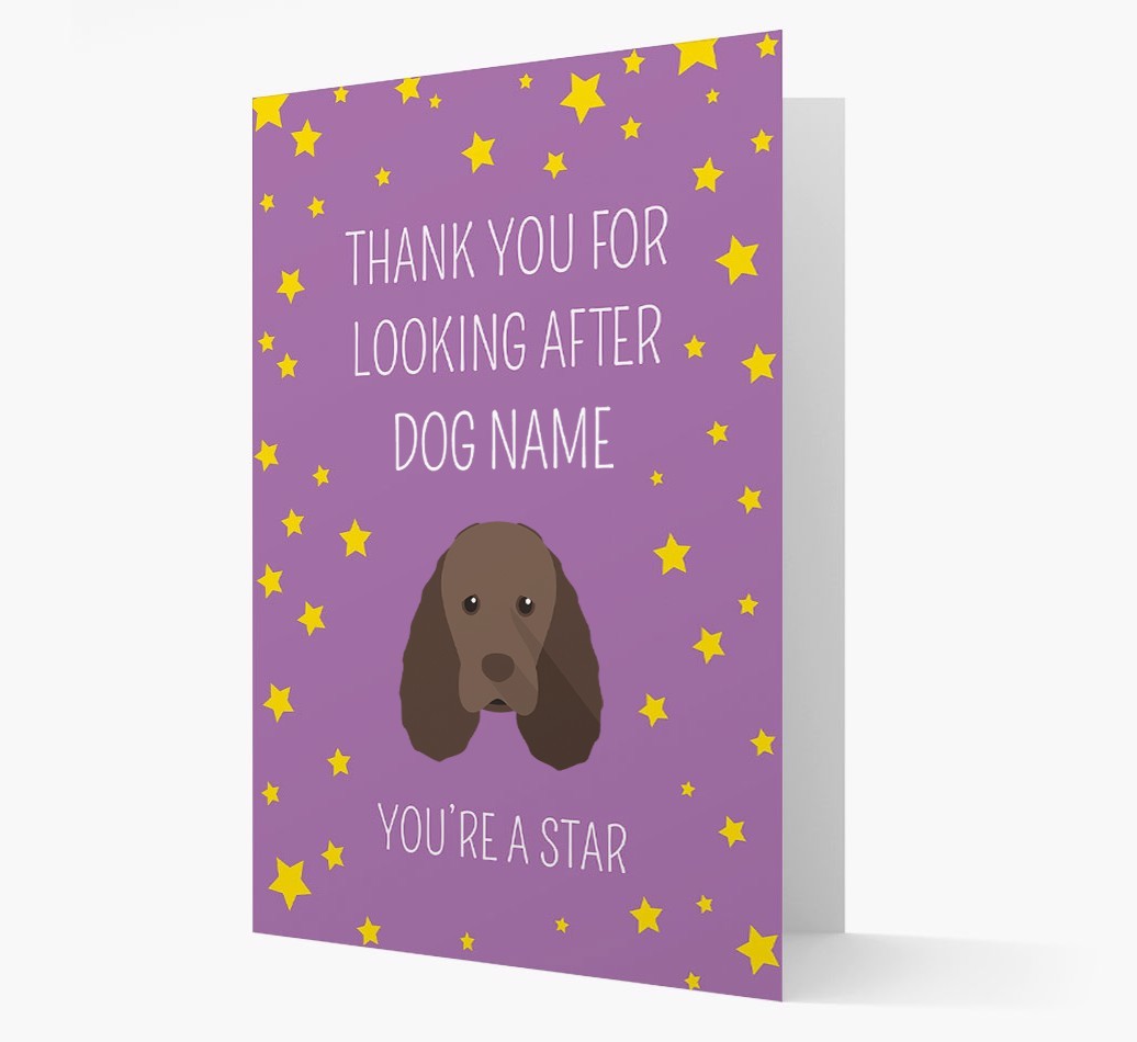 Personalised 'You're A Star' Thank You Card