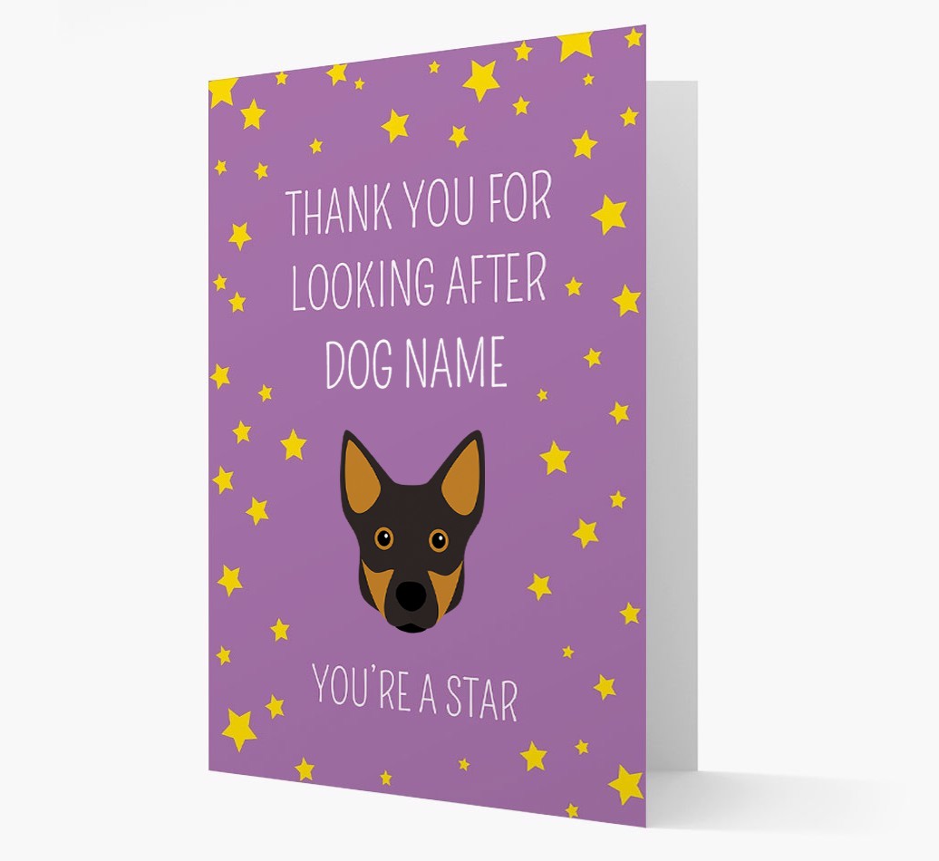 Personalised 'You're A Star' Thank You Card