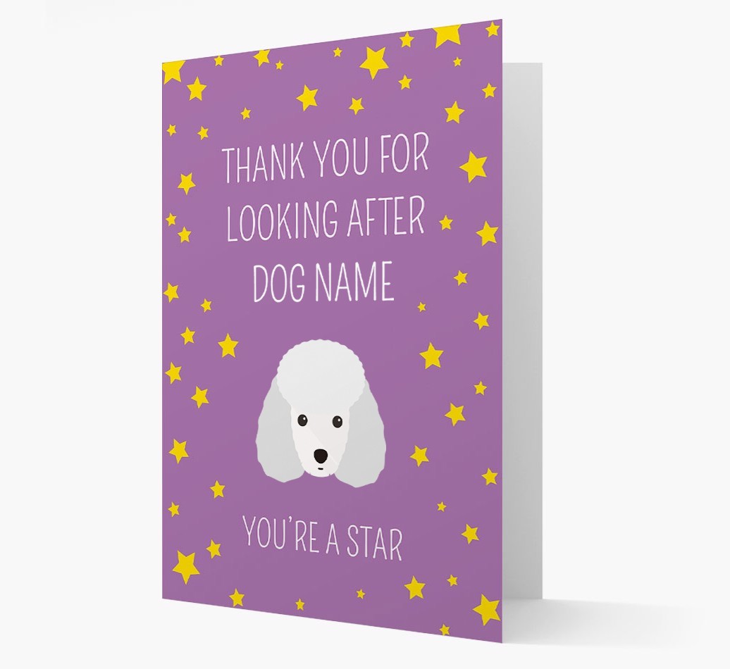 Personalised 'You're A Star' Thank You Card