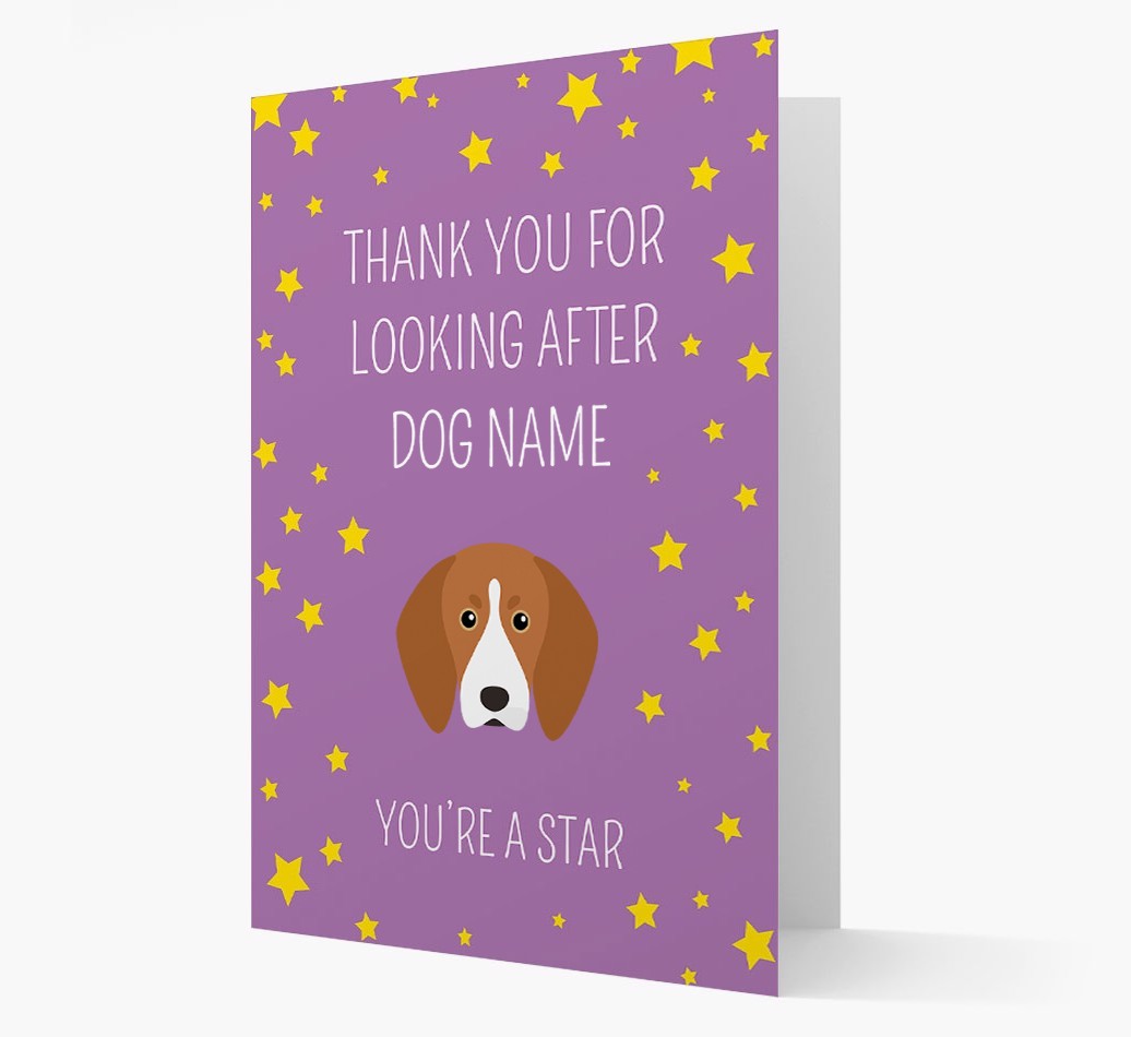 Personalised 'You're A Star' Thank You Card
