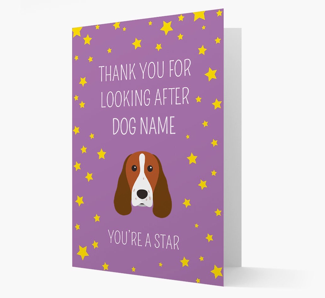 Personalised 'You're A Star' Thank You Card