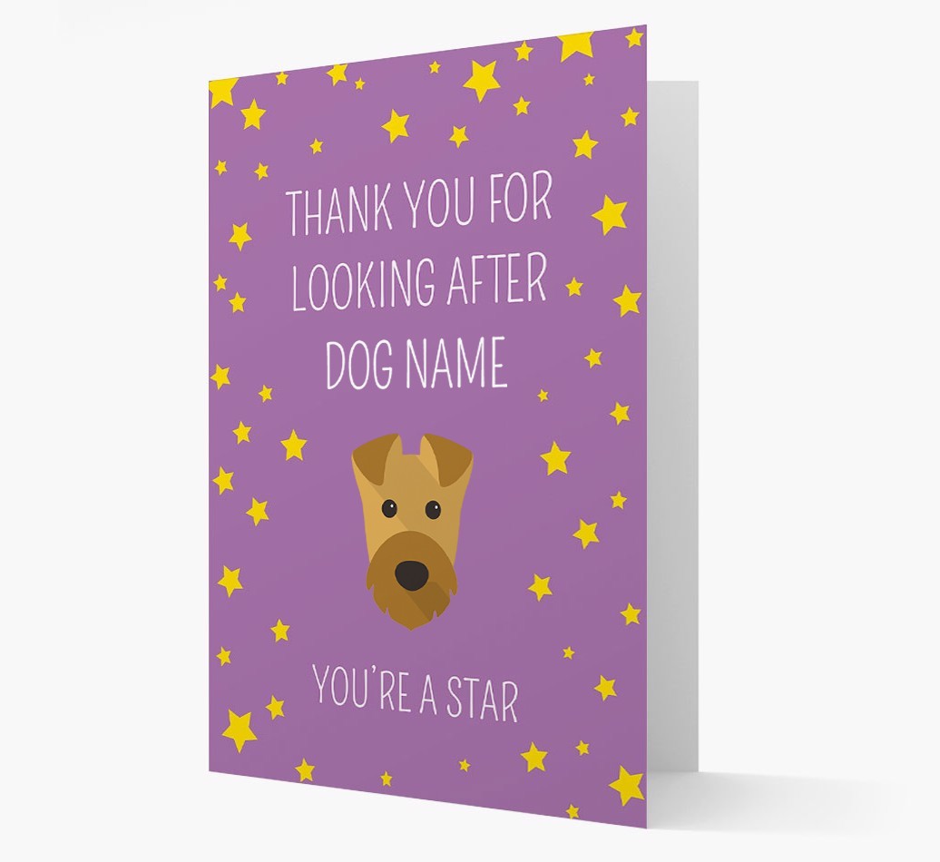 Personalised 'You're A Star' Thank You Card