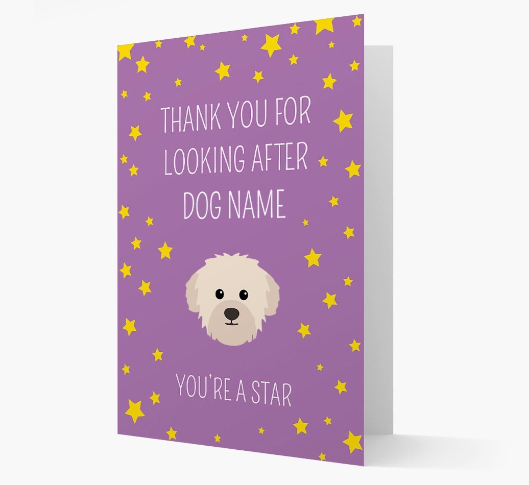 Personalised 'You're A Star' Thank You Card