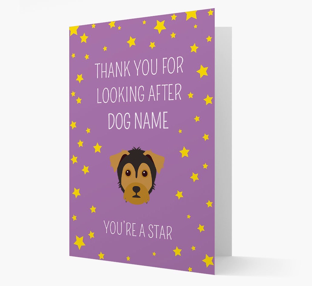 Personalised 'You're A Star' Thank You Card