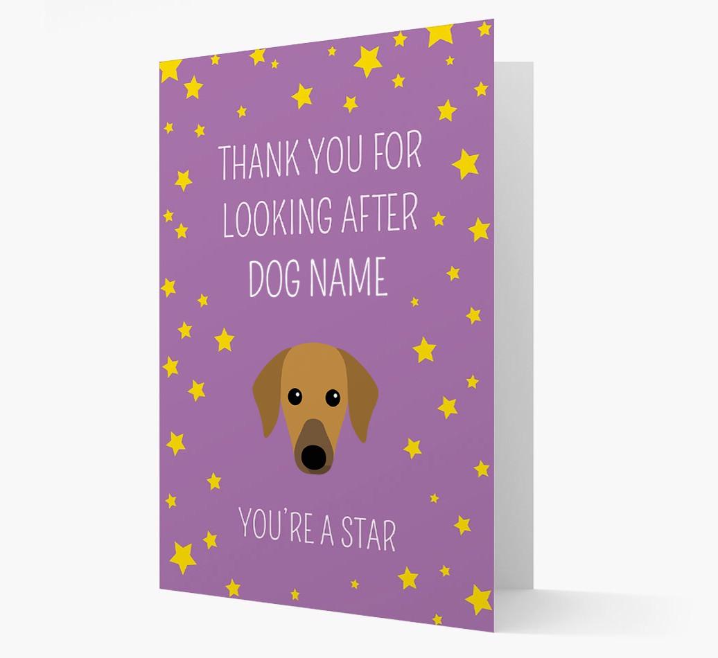 Personalized 'You're A Star' Thank You Card