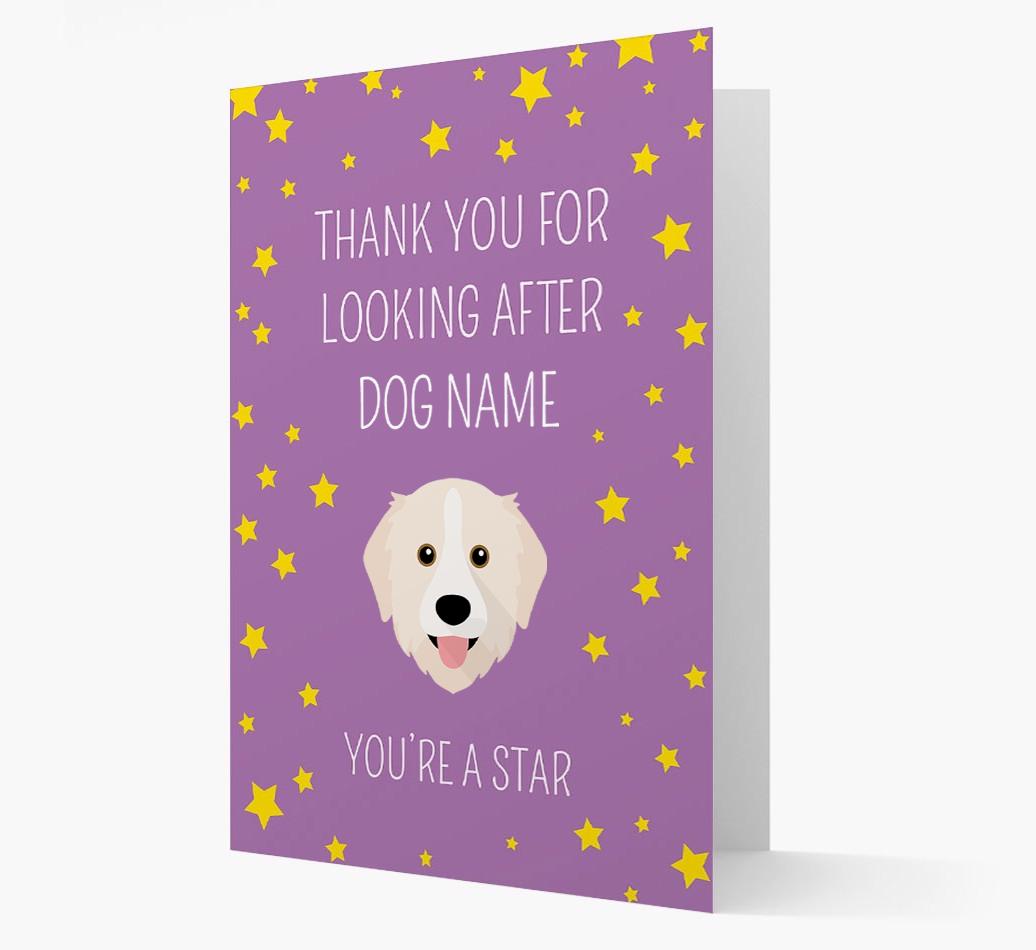 Personalised 'You're A Star' Thank You Card